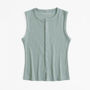 Rib Crew Button-Up Top A&F